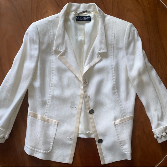 Dolce & Gabbana Women's White Blazer - Picture 1 of 8